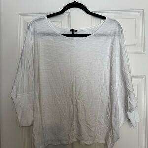 Express Women's White Long Sleeve Top